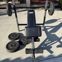 Weights Barbell Bench Press Weight Bench  Rowing Machine 