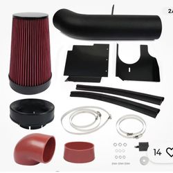 373^ Red Cold Air Intake System + Heat Shield For 99-06 GMC/Chevy V8 4.8L/5.3L/6.0L 373^