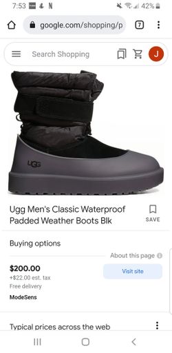 Padded Weather Boots. UGG BOOTS Brand New In Box. Size. 11 . Regular Price  $200+tax. Make Me An Offer.