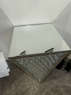 Silver Glass Corner Table
