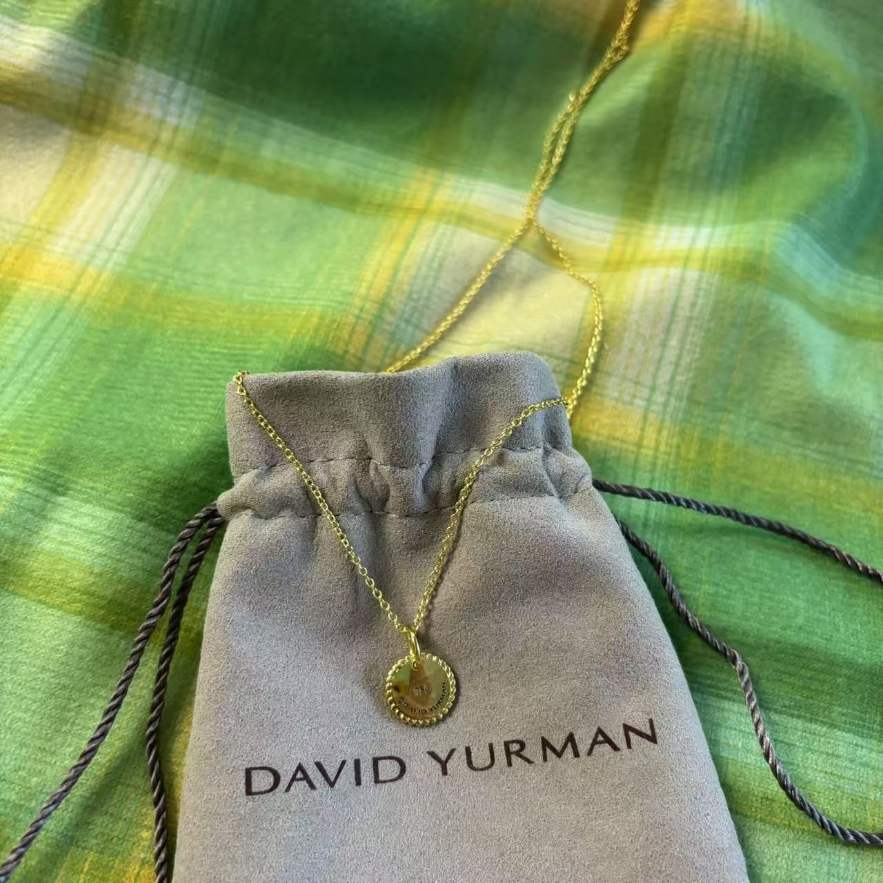 David Yurman Cable Diamond Cross Necklace