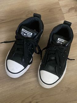 Black semi high top boys black converse