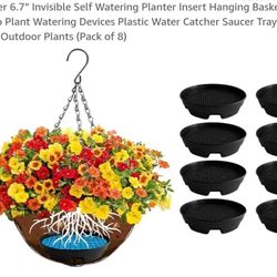 8pc Size 6.7inch Self Watering Plant Inserts Set 