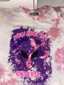 Kids Alien Tie Dye Cropped Shirt