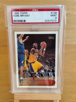 Kobe Bryant 1996 Topps #138 Rookie Card – PSA 9 Mint - $420