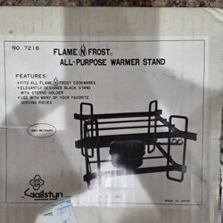 Blk Metal warming Rack Using Sterno Cup Or Candle, New, $2.00