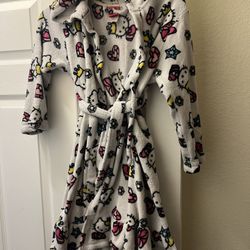 Cute Girls Hello Kitty Bathrobe 