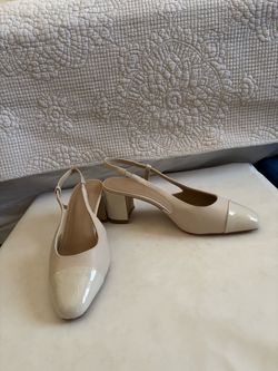 Cream slingback heels
