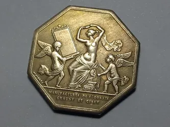 1830 France Octagonal Medal / Token / Coin