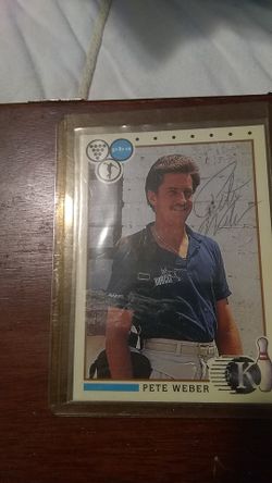 PBA Pete Weber autographed card.