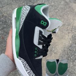 Jordan 3 Pine Green Size 8.5 $200