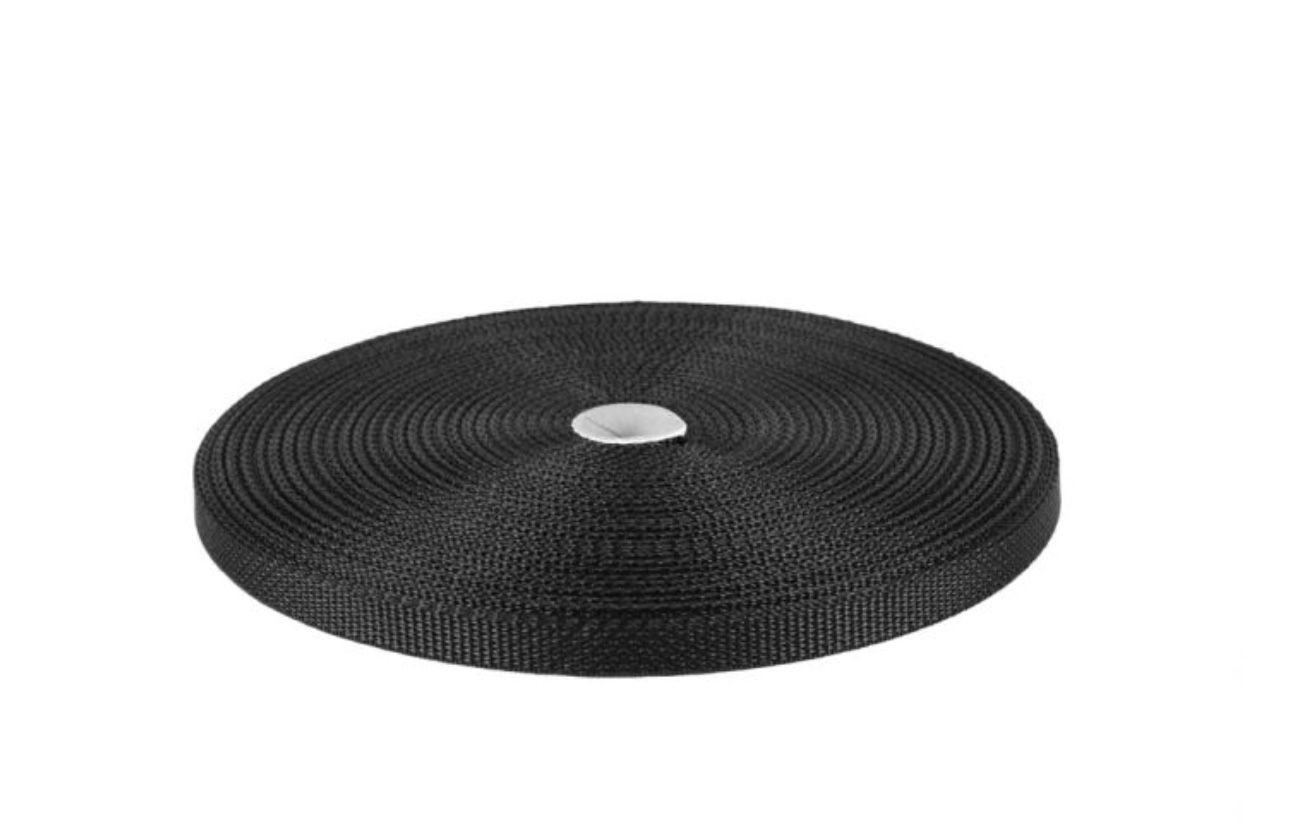 1/2” Black Polypropylene webbing roll