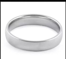 New- Sterling Silver Wedding Band 4mm, Size 7