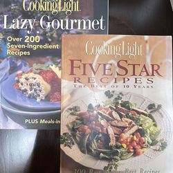 2 Cooking Light Lazy Gourmet and 5 Star Recipes Cookbooks New