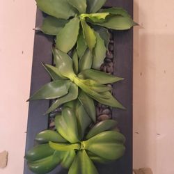 Box Planter With Fake Plants