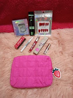 Makeup Bundle with Pink Cosmetic Bag