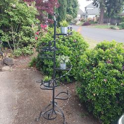 Iron Spiraling Plant Stand