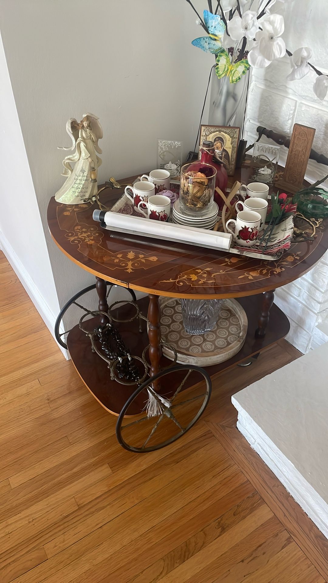 Antique Table And Cart