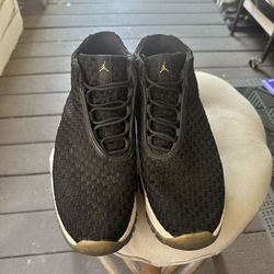 Air Jordan Size 10.5 Future - Black White Metallic Gold Slightly Used