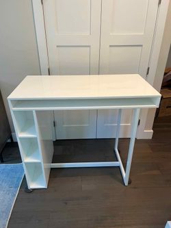 White Lacquer Counter-Height Desk/Bar Table, $150