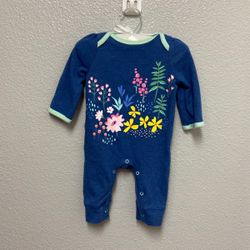 New Born Jumpsuit W/flowers