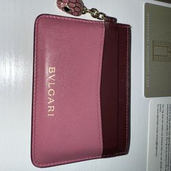Bulgari Serpentine Card Holder W/box And Tags