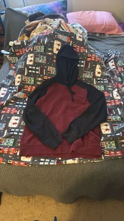 Red and black hoodie