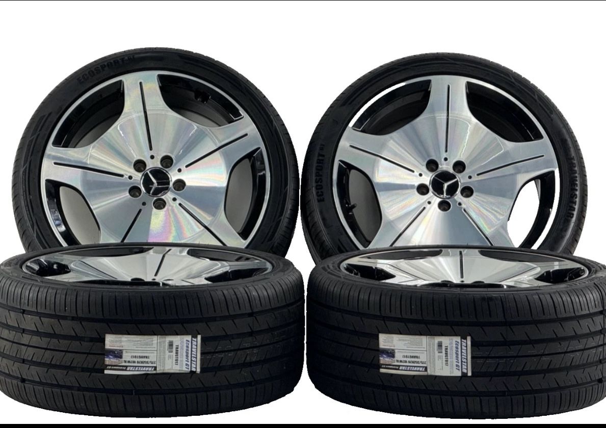 New arrival 5x112 Mercedes Maybach Oem Gen Black pocket Machined polished chrome face 5 lug Cb 66 Et 33-37 ——-$795 wheel exchange Limited editio