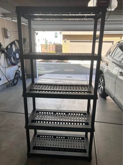 Greenmade 5-Tier Heavy-Duty Plastic Shelving Unit – Excellent Condition