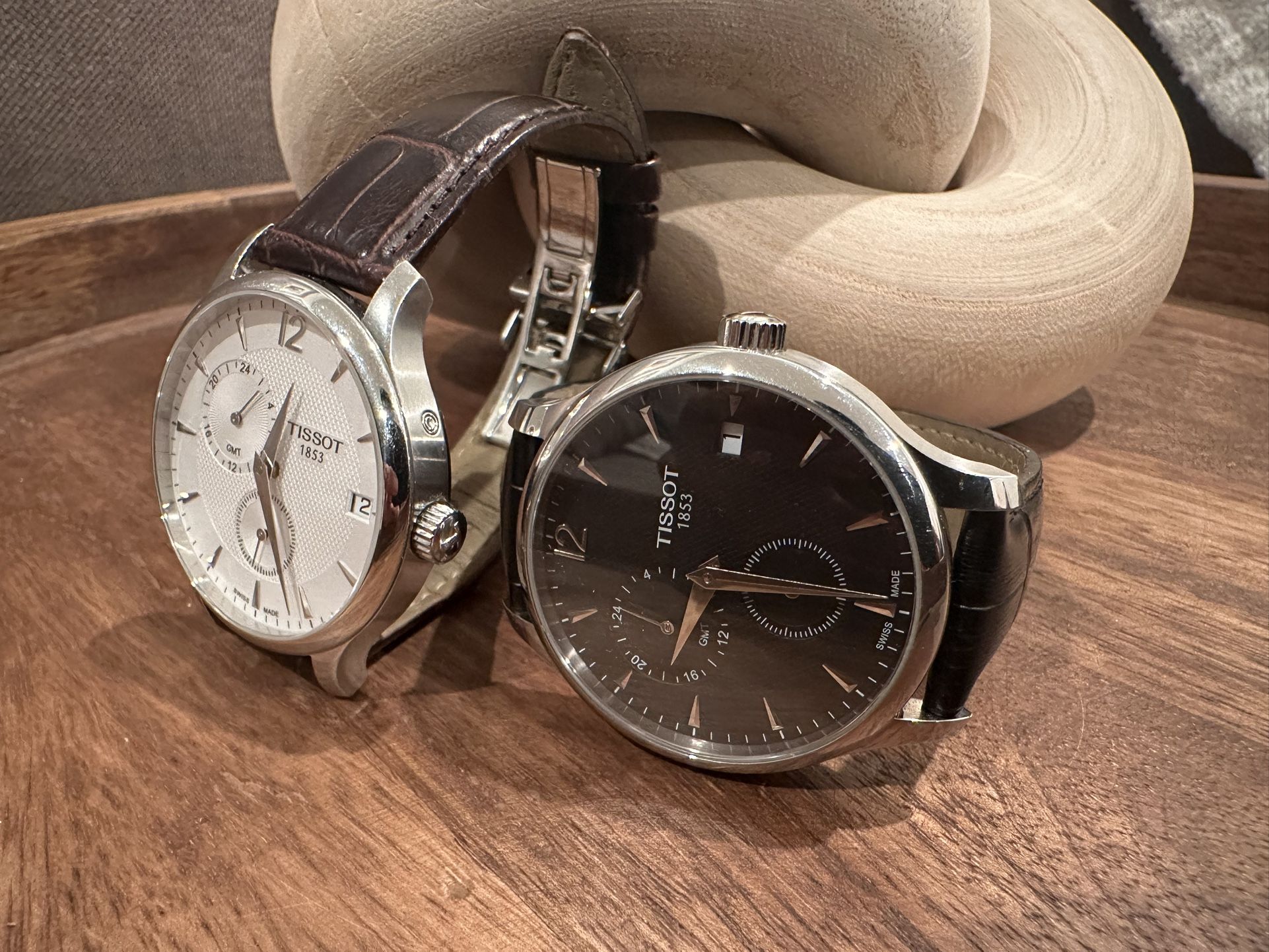 Tissot Traditional GMT Leather Strap Watch