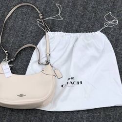 NWT Coach “Mara” Handbag Purse (Chalk) Pebbled Leather 