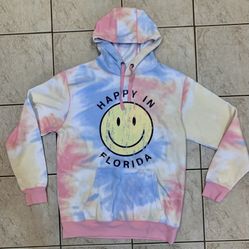 Tye Dye Smiley Face Hoodie