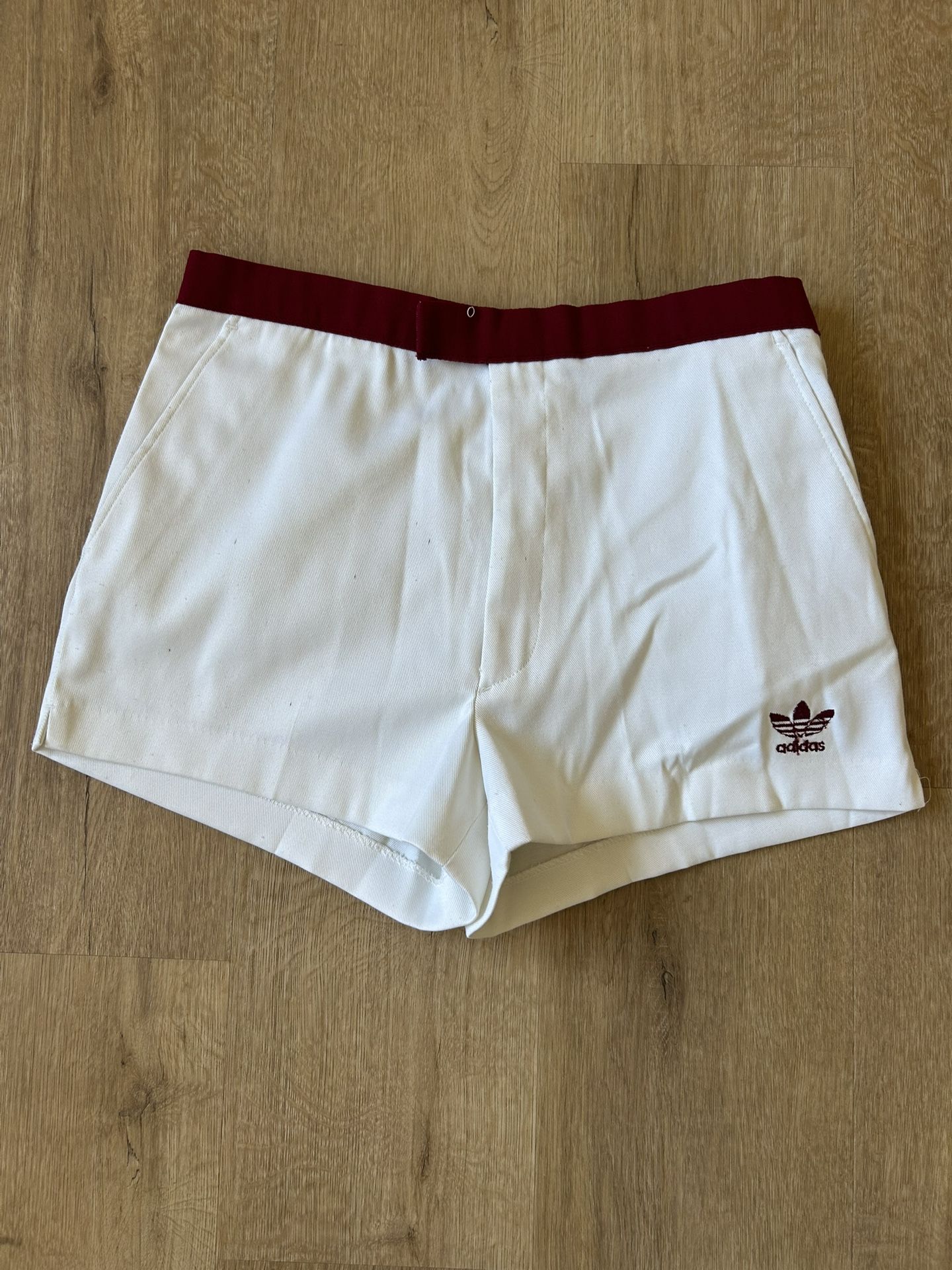 Adidas Vintage 1970’s Tennis Shorts Rare Trefoil Made In USA Size 32