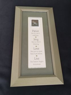 New Never Used Wall Art Picture Poems “Dance Sing Love Live”