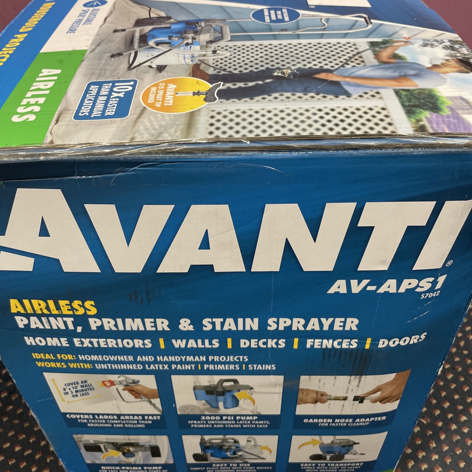 ✝️40'sVintageFabricReconstructedApron✝️ AVANTI 57042 Airless Paint Primer & Stain Sprayer * for sale