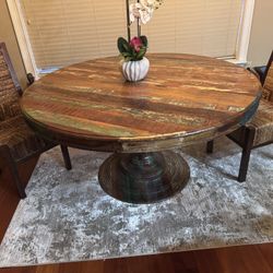 Southwestern Dining Table With Turquoise Accents 