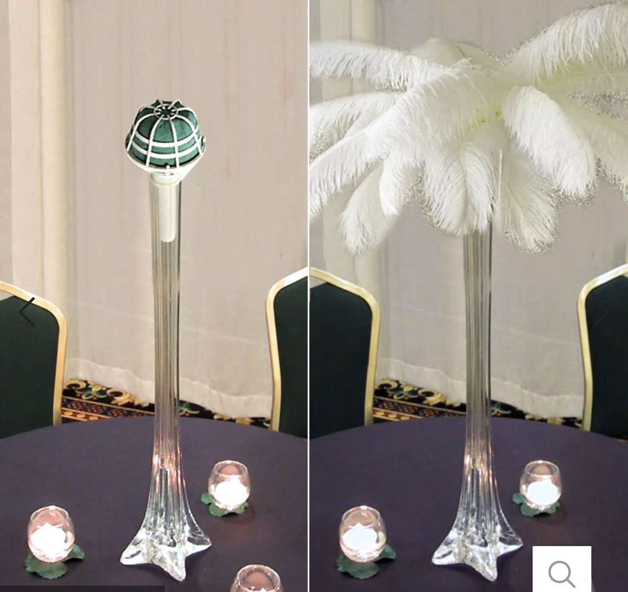 24'' Clear Eiffel Tower Glass Flower Vase