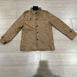 Brown Jacket – Faux Leather & Shearling Lined (Men’s Size M)
