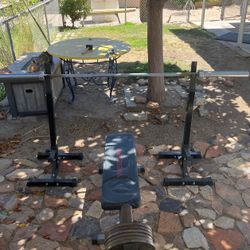 Bench Press Olympic Bar And Plates