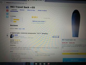 REI Travel Sack +55 sleeping bag