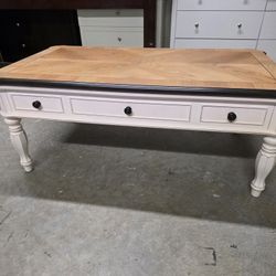 White / Wooden Lift Top Coffee Table
