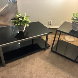 Black Glass Tables 