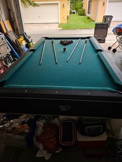 Eight foot pool table