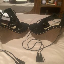 JUSTFAB Platform Wedge Sandals 
