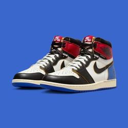 Fragment x Union Jordan 1 “Varsity Red/Sport Royal” Size 10.5