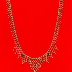 14K Solid Gold Female Party Wedding  Necklace Available On Special Price