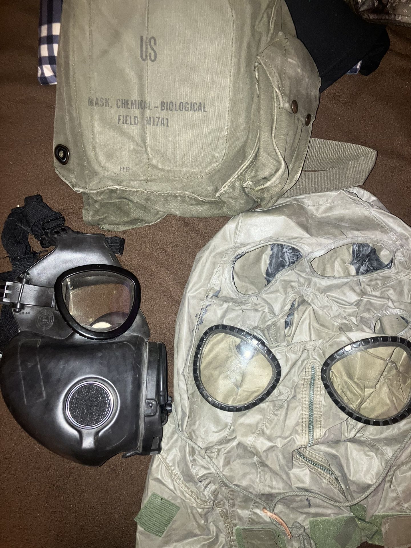 Old united states army gas mask