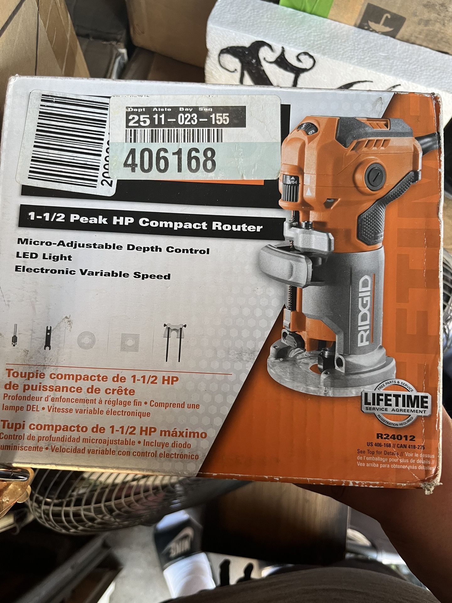 RIDGID 1-1/2 PEAK HP COMPACT ROUTER