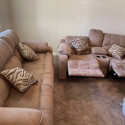 New Reclining Sofa And Love Seat