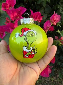 Grinch Christmas Ball Ornament